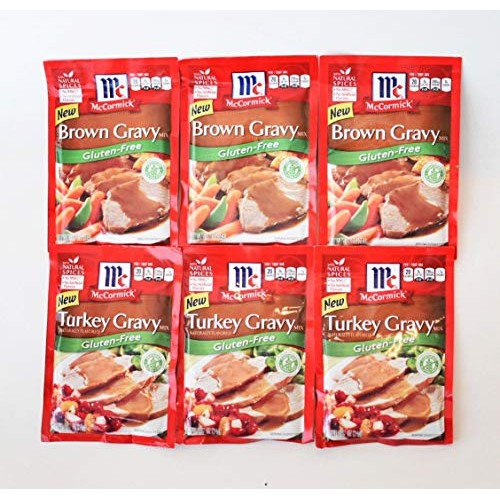 Mccormick Gluten-Free Brown Gravy And Turkey Gravy Mix - 6 Packe