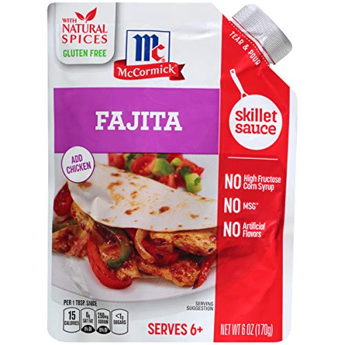 Mccormick Gluten Free Fajita Skillet Sauce, 6 Ounce Pack Of 6