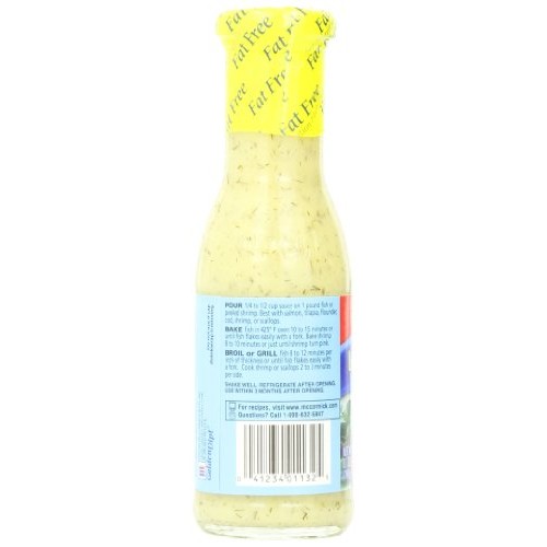 Mccormick Golden Dipt Lemon Butter Dill Fat Free Seafood Sauce,