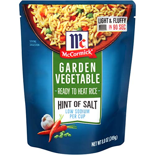 Mccormick Hint Of Salt Garden Vegetable Ready To Heat Rice, 8.8