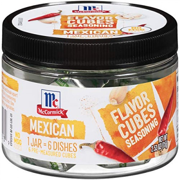 McCormick Mexican Flavor Cubes Seasoning, 2.53 Oz