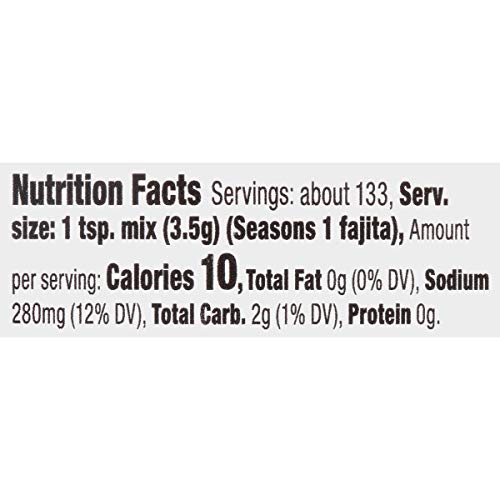 Mccormick Organics Gluten Free Fajita Seasoning Mix, 16.5 Oz