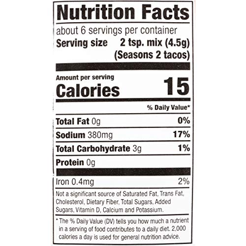 McCormick Original Taco Seasoning Mix, 1 oz