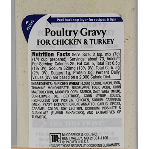 Mccormick Poultry Gravy, 18 Oz. 2 Pack