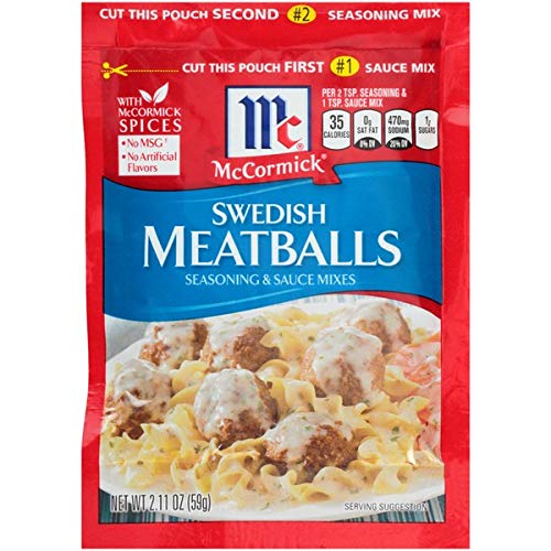 Mccormick Sweedish Meatballs Sauce Mix 2.11 Oz Packets 4 Pack