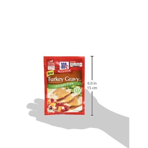 Mccormick Turkey Gravy Mix, Gluten Free, 0.88 Oz Pack Of 6
