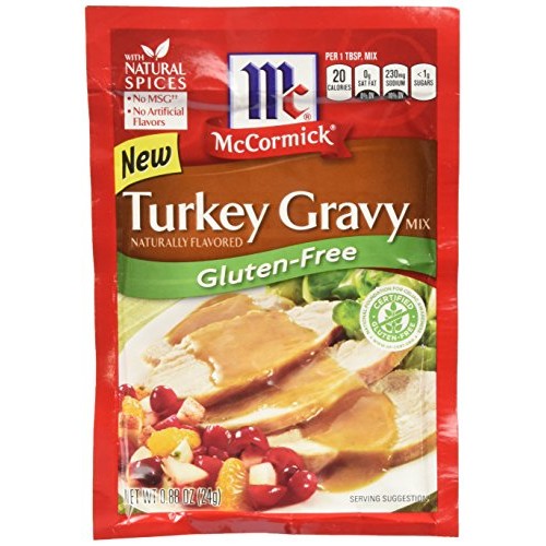 Mccormick Turkey Gravy Mix, Gluten Free, 0.88 Oz Pack Of 6