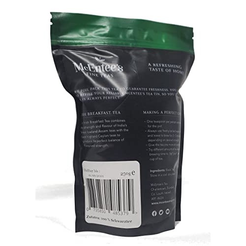 McEntees Irish Breakfast Tea 250g Bag – BLENDED IN IRELAND. STR...