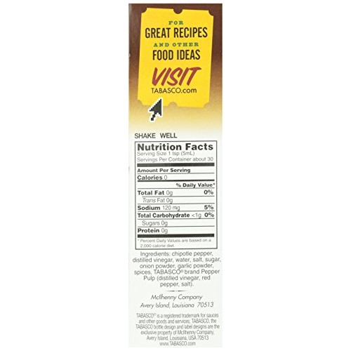 Tabasco Pepper Sauce, Chipotle, 5 Oz