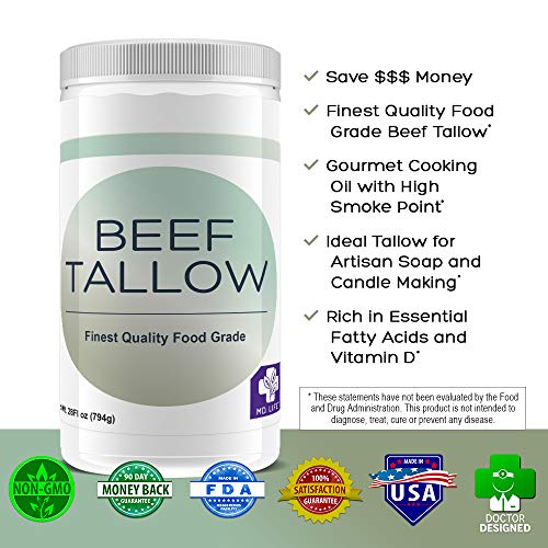 Md. Life Beef Tallow Food Grade Soap Candle Making Cooking Skinc