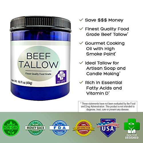 Md. Life Beef Tallow Food Grade Soap Candle Making Cooking Skinc