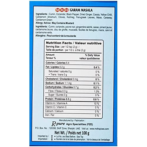 Mdh Garam Masala Blend Of Spices, 3.5-Ounce Boxes