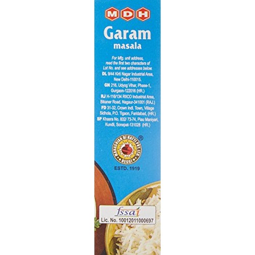 Mdh Garam Masala Blend Of Spices, 3.5-Ounce Boxes