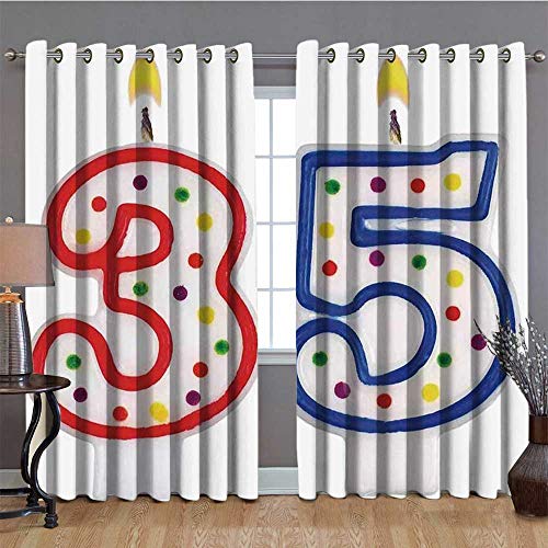 Mdouwoo Fade Resistant Curtain 35Th Birthday Decorations Surpris