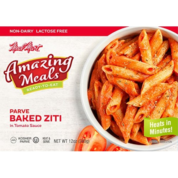 Meal Mart Parve Baked Ziti In Tomato Sauce 12 Oz. Pack Of 6.