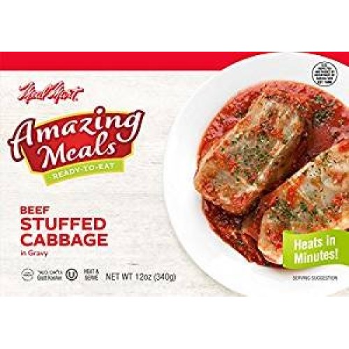 Meal Mart Beef Stuffed Cabbage In Gravy 12 Oz. Pack Of 6.