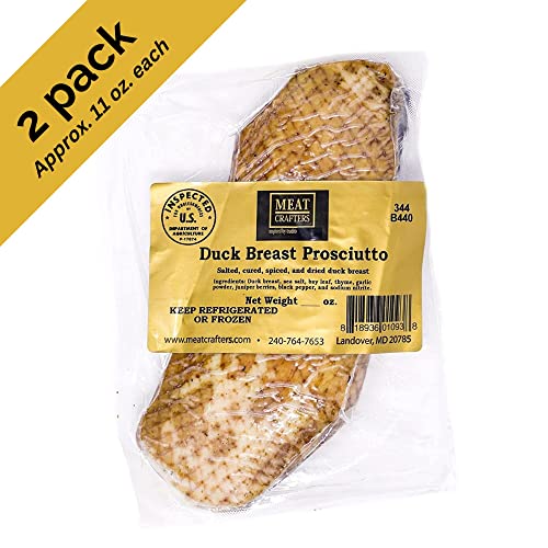 MeatCrafters Duck Breast Prosciutto, Unsliced, Dry Cured, Antibi...