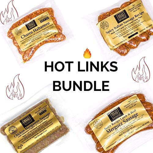 Meatcrafters Hot Links Spicy Sausage Variety Bundle, Chicken,