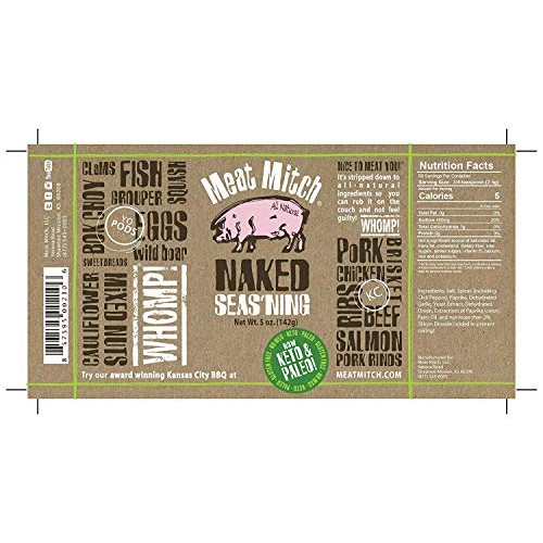 Meat Mitch Naked Seasning, 5.5 Ounce - All-Natural, Gluten-Free