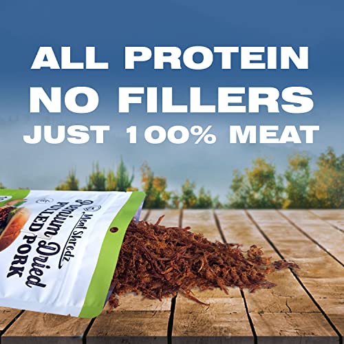 Meat Shredz - Premium Dried Pulled Pork Black Pepper, 4 Pack |