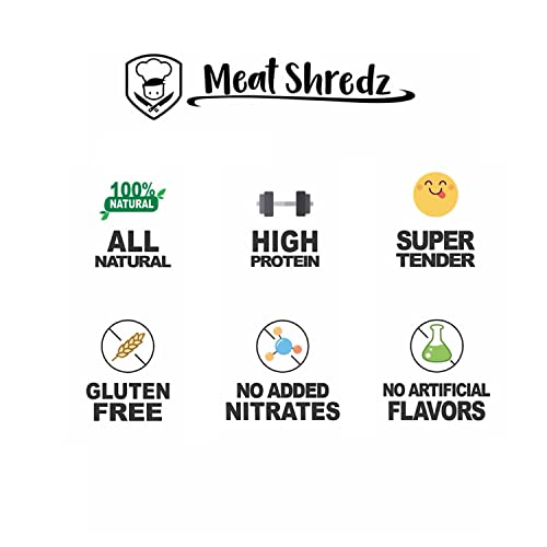 Meat Shredz - Premium Dried Pulled Pork Black Pepper, 4 Pack |