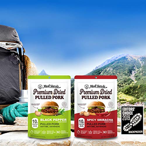 Meat Shredz - Premium Dried Pulled Pork Spicy Sriracha, 4 Pack