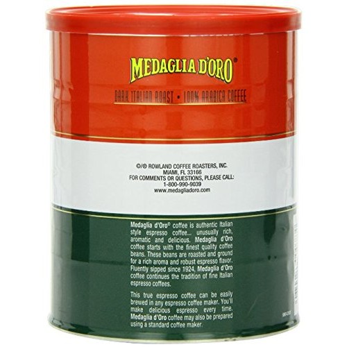 Medaglia Doro Italian Roast Espresso Coffee, 10 Ounce Pack Of 2