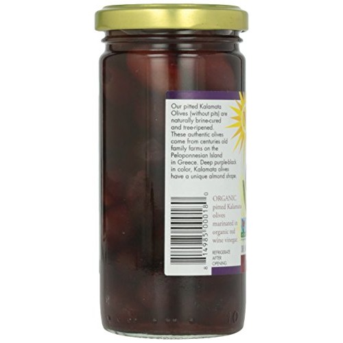 Mediterranean Organic Kalamata Olives, Pitted, 8.4 Oz