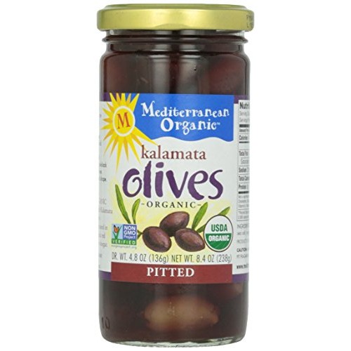 Mediterranean Organic Kalamata Olives, Pitted, 8.4 Oz