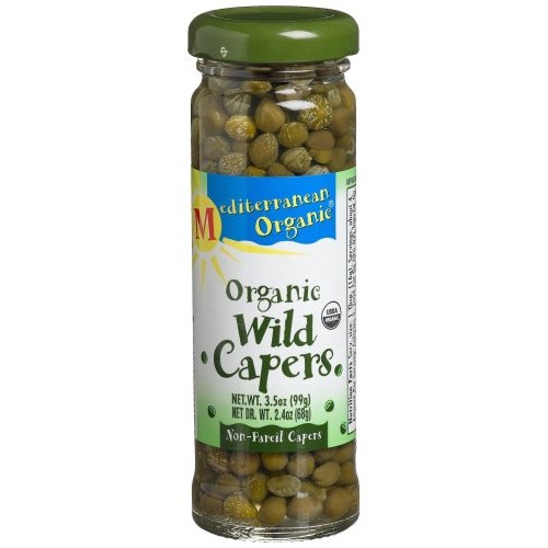 Mediterranean Organic Wild Non-Pareil Organic Capers, 3.5-Ounce