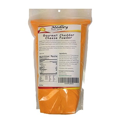 Gourmet Cheddar Cheese Powder 1.5 Lbs By Medley Hills Farm