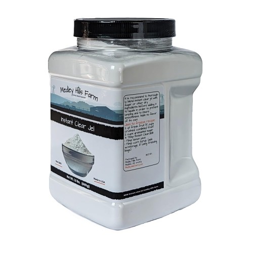 Instant clear jel by Medley hills farm 1.5 Lbs. in Reusable Container - Great Clear jel for canning & Thickener for liquids Like Sauces, Soups, Gravy, Desserts - Gluten-Free - Non-GMO - Made in USA