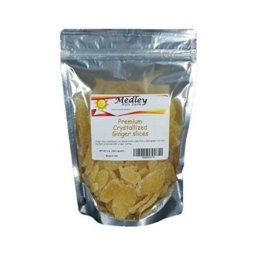 Medley Hills Farm Dried Crystallized Ginger Slices 1 Lb