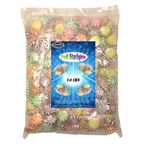 Assorted Fruit Starlights, 2.6 Lbs Individually Wrapped Hard Candy