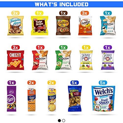 Medleybox Care Package 60 Count Variety Pack Snacks Gift Box U