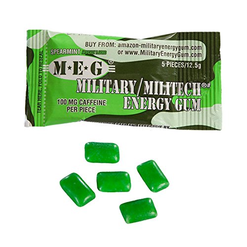 Meg - Military Energy Gum | 100Mg Of Caffeine Per Piece + Increa