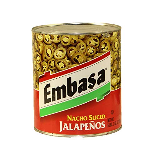 Embasa Nacho Sliced Jalapeno Pepper,10 Can -- 6 Case