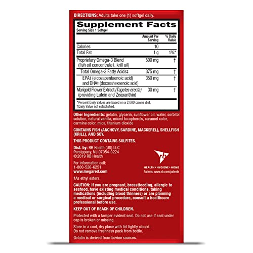 Omega-3 Blend Total Body + Refresh 500Mg Softgels, Megared 65 C