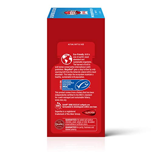 Omega-3 Krill Oil 350Mg Softgels, Megared 120 Count In A Bottle