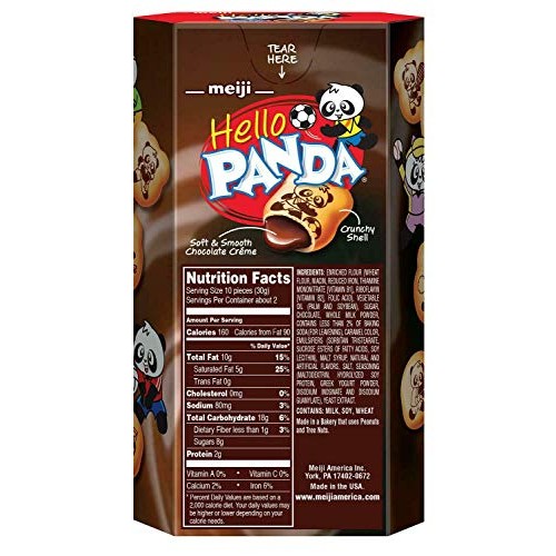 Meiji Hello Panda Cookies, Chocolate Crème Filled - 2.1 Oz, Pack