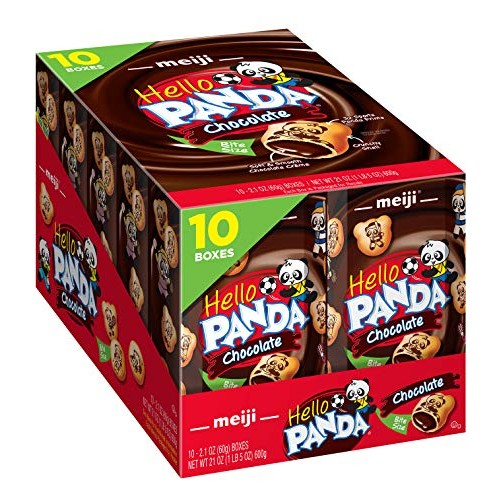 Meiji Hello Panda Cookies, Chocolate Crème Filled - 2.1 Oz, Pack