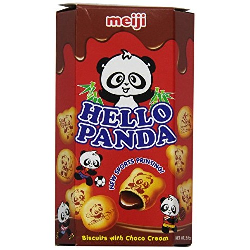 Meiji Hello Panda Biscuit Snacks, Chocolate, 2 Ounce Pack Of 80