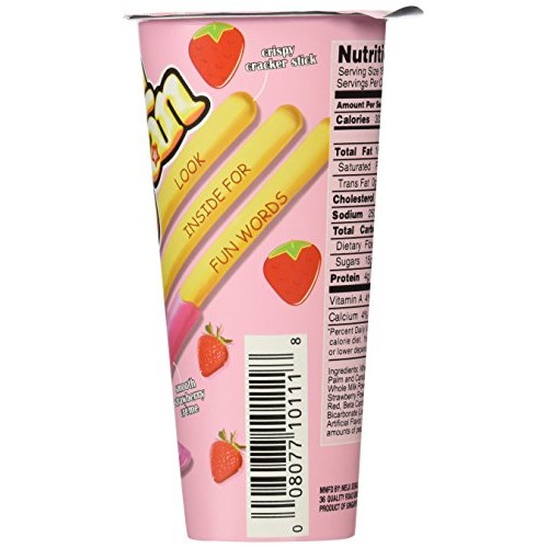 Meiji Yan Yan Strawberry Cream Snack, 2-Ounce Cups Pack Of 20