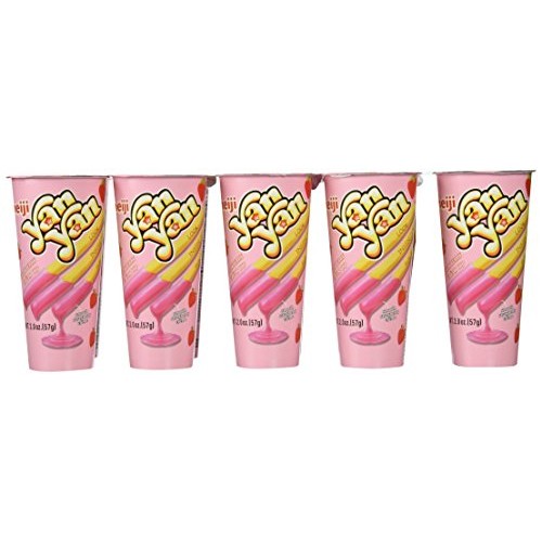 Meiji Yan Yan Strawberry Cream Snack, 2-Ounce Cups Pack Of 20