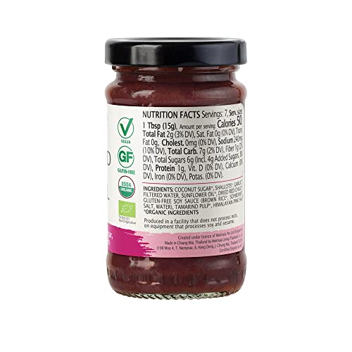Mekhala Organic Roasted Chili Sambal Paste Condiment Gluten-Free...