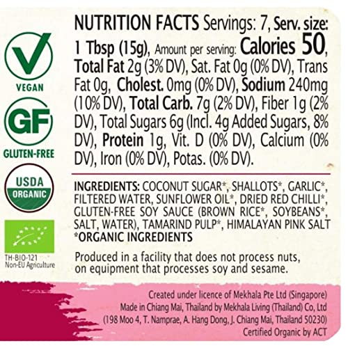 Mekhala Organic Roasted Chili Sambal Paste Condiment Gluten-Free...