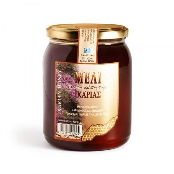 Greek Honey from Ikaria in Glass Jar 920 grams