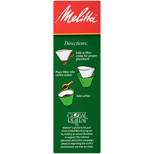 Melitta #2 Cone Coffee Filters, White, 100 Count