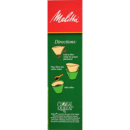 Melitta #4 Cone Coffee Filters, Natural Brown, 100 Count Pack O