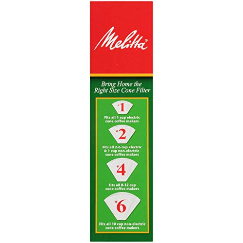 Melitta #4 Cone Coffee Filters, White, 100 Count Pack Of 12 Melitta #4 Cone Coffee Filters, White, 100 Count Pack Of 12
